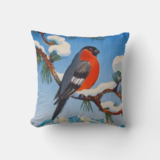 ヴィンテージポントレシナウィンターバケーションスイス クッション (正面)