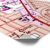 ヴィンテージポンパノビーチフロリダの地図（1962年） ポスター (角)