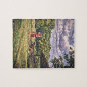 ヴィンテージポンプによる農園 ジグソーパズル (横)