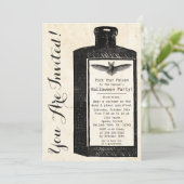 ヴィンテージポーションボトルハロウィーン招待状 招待状 (スタンド正面)