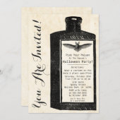 ヴィンテージポーションボトルハロウィーン招待状 招待状 (正面/裏面)