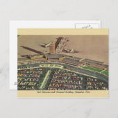 ヴィンテージポートコロンバス空港はがき ポストカード (正面/裏面)