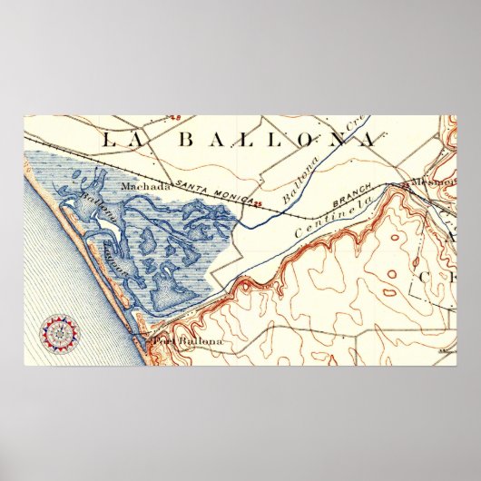 ヴィンテージポートバローナプラヤデルレイカリフォルニア ポスター (正面)