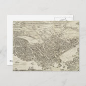 ヴィンテージポートマスNHの写真地図(1877) ポストカード (正面/裏面)