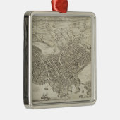 ヴィンテージポートマスNHの写真地図(1877) メタルオーナメント (右)