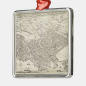 ヴィンテージポートマスNHの写真地図(1877) メタルオーナメント (左)