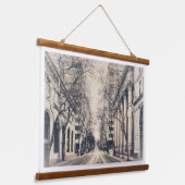 ヴィンテージポートランドシティ通り 吊り下げ型タペストリー (傾斜あり)