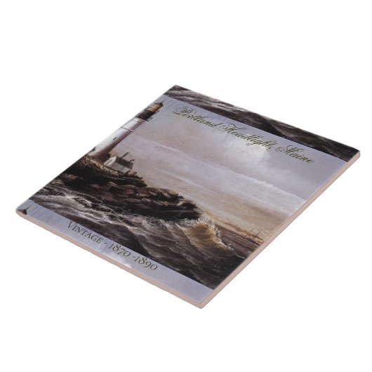 ヴィンテージポートランドヘッドライトMaine William Walker タイル (側面)