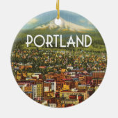 ヴィンテージポートランド,オレゴン セラミックオーナメント (裏面)