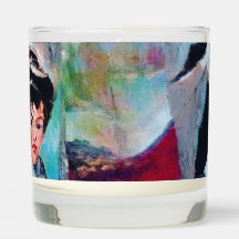 ヴィンテージポートレートと抽象芸術背景