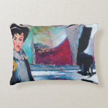 ヴィンテージポートレートと抽象芸術背景