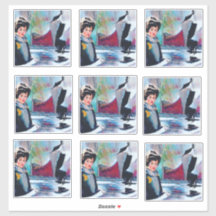 ヴィンテージポートレートと抽象芸術背景