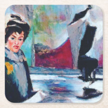 ヴィンテージポートレートと抽象芸術背景