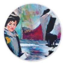 ヴィンテージポートレートと抽象芸術背景