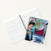 ヴィンテージポートレートと抽象芸術背景 ノートブック (内部)