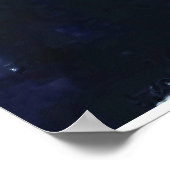 ヴィンテージポートレートと抽象芸術背景 ポスター (角)