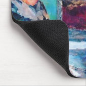 ヴィンテージポートレートと抽象芸術背景 マウスパッド (コーナー)