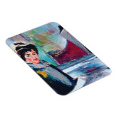 ヴィンテージポートレートと抽象芸術背景 マグネット (右側)