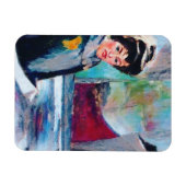 ヴィンテージポートレートと抽象芸術背景 マグネット (横)