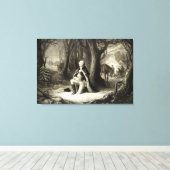 ヴィンテージポートレートのジョージ祈・ワシントン キャンバスプリント (インサイチュ (ウッドフロア))