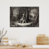 ヴィンテージポートレートのジョージ祈・ワシントン ポスター (キッチン)