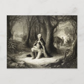 ヴィンテージポートレートのジョージ祈・ワシントン ポストカード (正面)