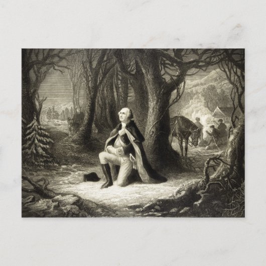 ヴィンテージポートレートのジョージ祈・ワシントン ポストカード (正面)