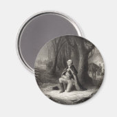 ヴィンテージポートレートのジョージ祈・ワシントン マグネット (正面/裏面)