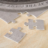 ヴィンテージポートレートのベン・フランクリン(1787) ジグソーパズル (側面)