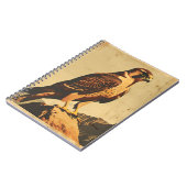 ヴィンテージポートレートのメルリン《鳥》ハヤブサ ノートブック (左側)