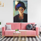 ヴィンテージポートレートの帽子をかぶった妻 キャンバスプリント (インサイチュ (リビング))