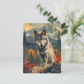 ヴィンテージポートレートオオカミ ポストカード (スタンド正面)