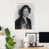 ヴィンテージポートレートオブアメリアエアハート ポスター (ホームオフィス)