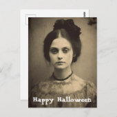 ヴィンテージポートレートハッピーハローウィン ポストカード (正面/裏面)
