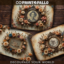 ヴィンテージポートレートフレームと花 – 