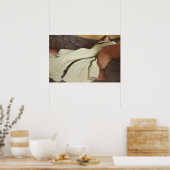 ヴィンテージポートレート女絵を描性クラシック芸術 ポスター (キッチン)