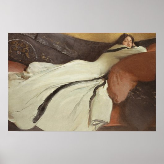 ヴィンテージポートレート女絵を描性クラシック芸術 ポスター (正面)