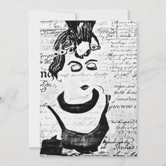 ヴィンテージポートレート サンキューカード (正面)