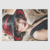 ヴィンテージポートレート – 女性のデコpage- 薄葉紙 (正面)