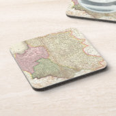 ヴィンテージポーランドの地図（1818年） コースター (左側)