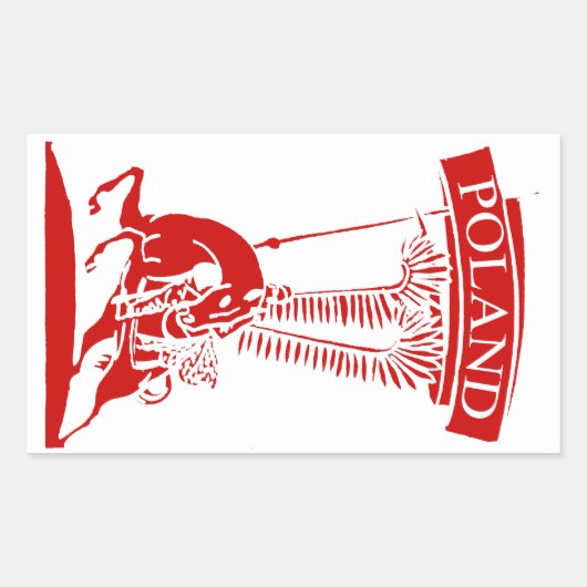 ヴィンテージポーランドウィングハサー 長方形シール (正面)