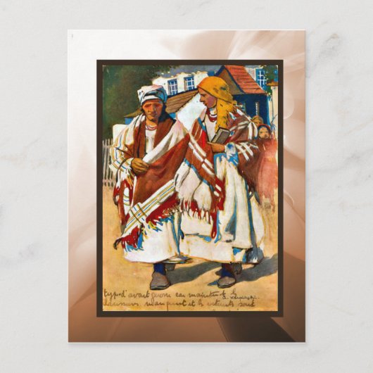 ヴィンテージポーランドガールズ ポストカード (正面)