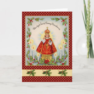 ヴィンテージポーランドクリスマスとキング&ホリー シーズンカード