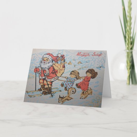 ヴィンテージポーランドヴェソワチシフォンクリスマスカード シーズンカード (正面)