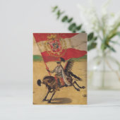 ヴィンテージポーランド国旗 ポストカード (スタンド正面)