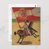 ヴィンテージポーランド国旗 ポストカード (正面/裏面)