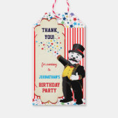 ヴィンテージポーラーベアーカートゥーンサーカスのリングマスター ギフトタグ (正面)