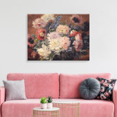 ヴィンテージポール・ビバ牡丹バスケット キャンバスプリント (インサイチュ (リビング))