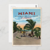 ヴィンテージマイアミアンドコーラルゲーブルズフロリダトラベル ポストカード (正面/裏面)