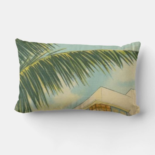 ヴィンテージマイアミアールデコ腰枕 ランバークッション (裏面)